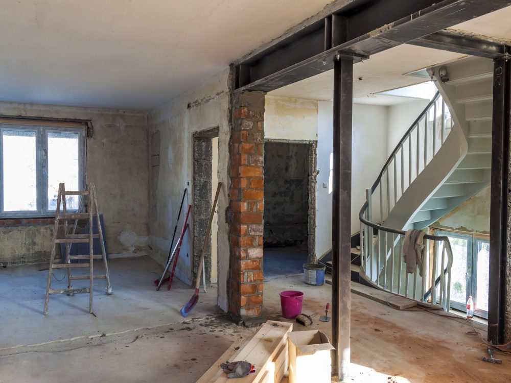 Interior of a house under construction. Renovation of an apartment